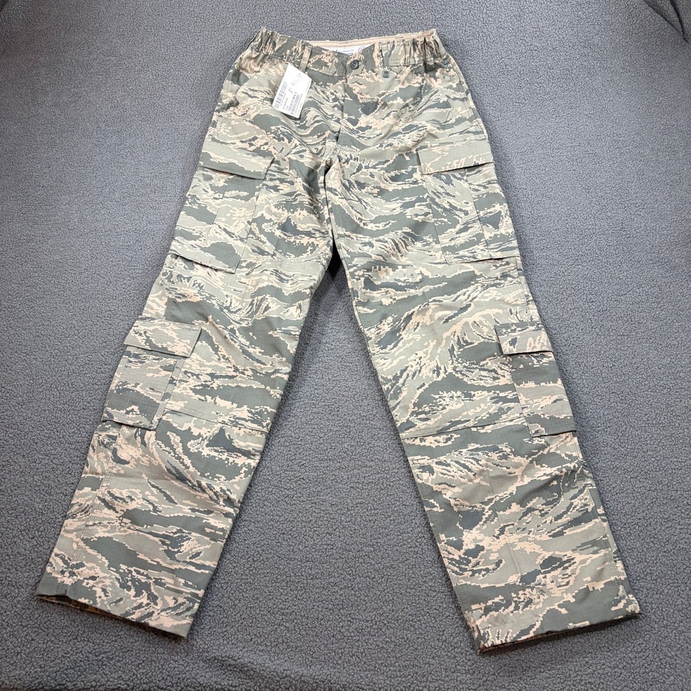 US Air Force Trousers Mens 32R Gray ABU Digital Tiger Stripe Camo Cargo Pants